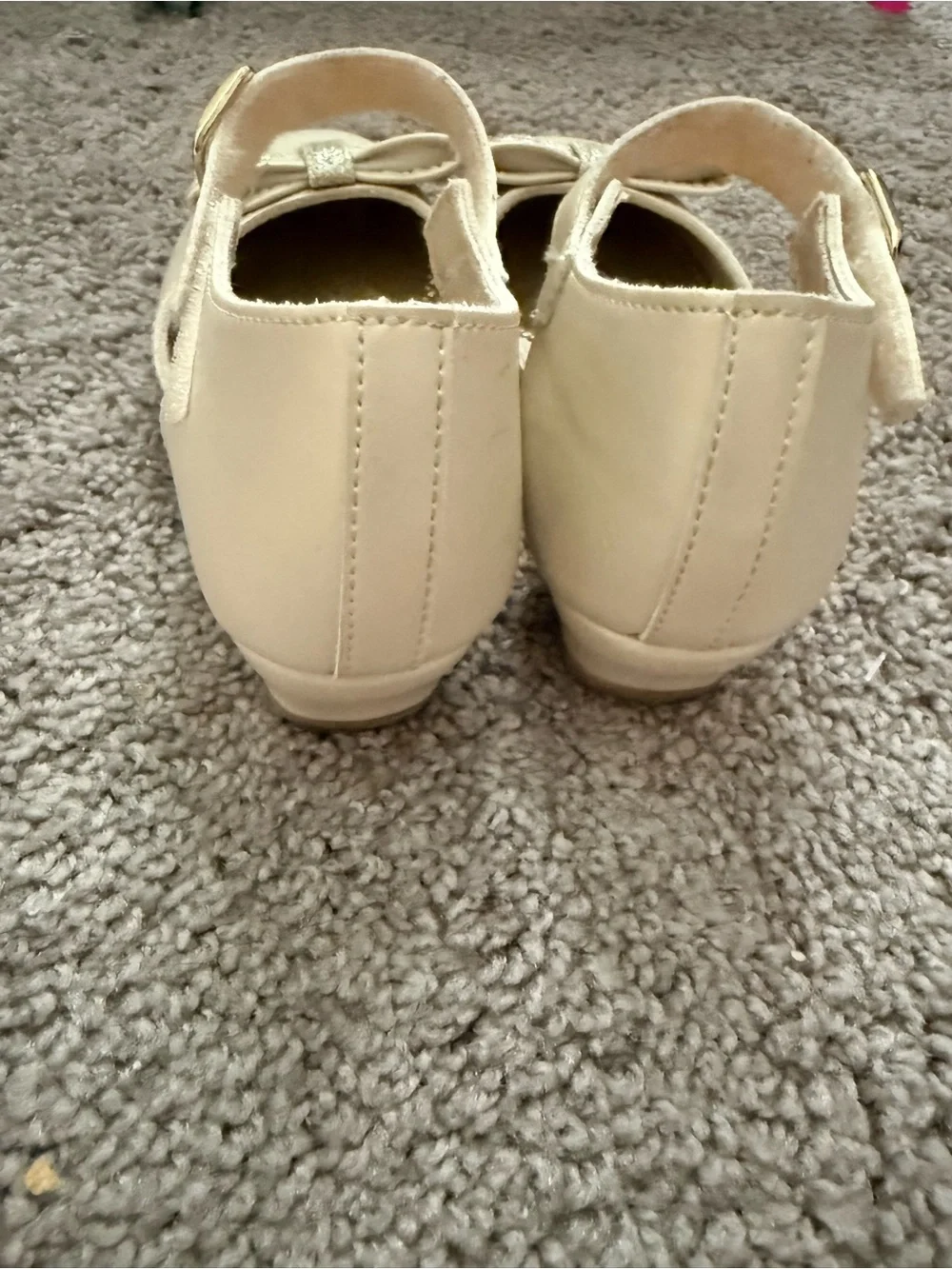 Rachel Shoes Cream Bow Mary Jane Dress Shoes